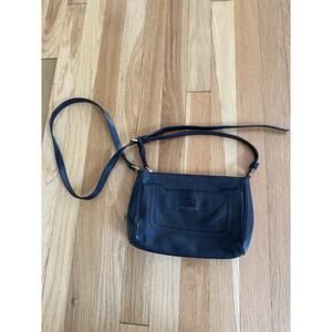 MARC JACOBS New York Turquoise Black Pebbled Leather Crossbody Bag EUC